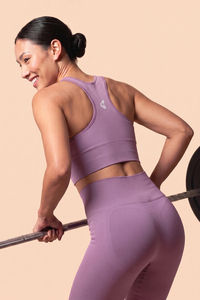 Zelocity Medium Impact Moisture Wicking Sports Bra - Orchid Mist — thumbnail 2